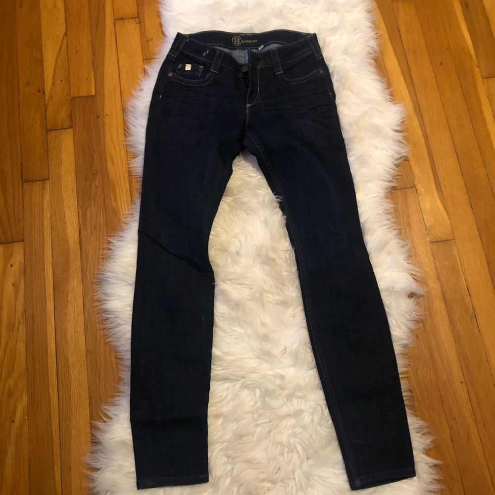 BEBE dark blue skinny jeans💕 27